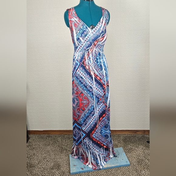 Style & Co. Dresses & Skirts - Style & Co- red white and Blue Maxi dress